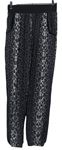 Dámské černo-šedé vzorované harémové kalhoty Qed London 