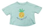Pomněnkové pyžamové tričko s ananasem F&F