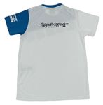 Bielo-tyrkysové športové funkčné tričko s logom zn. Erima