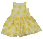 Žluté puntíkované květované šaty Jasper Conran