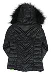 Čierna šušťáková prešívaná zateplená bunda s kapucňou zn. New Look