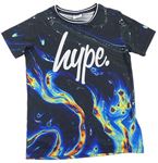 Černo-barevné tričko s logem Hype