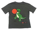Tmavošedé tričko s dinosaurem Comic Relief