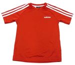 Červené sportovní tričko s logem Adidas