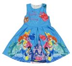 Azurové šaty s Disney princeznami