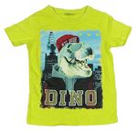 Limetkové tričko s dinosaurem Kiki&Koko