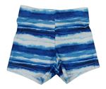 Bílo-modré pruhované nohavičkové plavky Primark