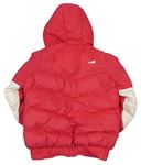 Ružová šušťáková zimná funkčná bunda s kapucňou zn. Decathlon