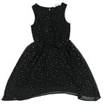 Černé šifonové šaty s hvězdami H&M