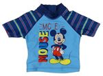 Azurovo-tmavomodré UV tričko s Mickeym Disney