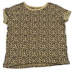 Béžové tričko s leopardím vzorem Next