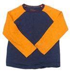 Tmavomodro-oranžové triko Boden