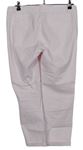 Dámske svetloružová -biele prúžkované krepové nohavice zn. Benetton