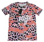 Růžovo-barevné vzorované sportovní tričko s logem Hype