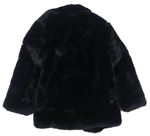 Čierny kožušinový kabát zn. F&F
