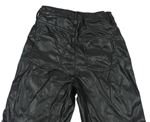 Čierne široké koženkové high waist nohavice zn. H&M
