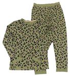 Khaki pyžamo s leopardím vzorem M&S