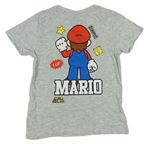 Svetlosivé tričko s Mario Bros