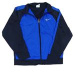 Modro-tmavomodrá sportovní bundomikina s logem Nike