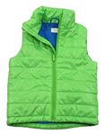 Zelená prošívaná šusťáková zateplená vesta H&M