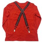 Červené tričko s trakami zn. Palomino