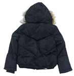 Tmavomodrá šušťáková zimná bunda s kapucňou zn. F&F
