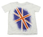 Bílé tričko s britskou vlajkou