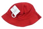 Červený plátěný podšitý klobouk George