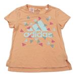 Meruňkové funkční tričko s logy Adidas