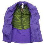 Kockovaným - Fialové sako so všitou tmavozelenou vestou - Temný rytíř zn. George