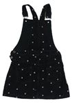 Čierna kvetovaná menšestrová sukňa s trakami zn. M&S