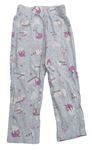 Šedé pyžamové kalhoty s lenochody Primark
