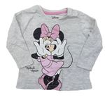 Světlešedé triko s Minnie Disney