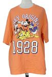 Dámské oranžové tričko s Mickeym Primark 