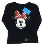 Černé triko s Minnie Disney