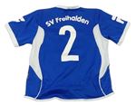 Modro-bílý fotbalový dres s číslom zn. Fila