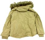 Béžová šusťáková zimní bunda s kapucí 