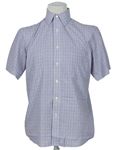 Pánská modro-cihlová kostkovaná košile M&S vel. 39-40