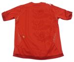 Červené funkčné tričko s výšivkou