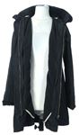 3v1 - Dámsky čierny šušťákový prechodný kabát s kapucňou zn. Principles