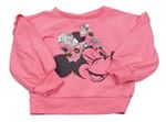 Neonově růžová mikina s Minnie Disney