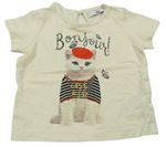 Smetanové tričko s kočičkou M&S