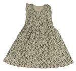 Béžovo-šedé vzorované bavlněné šaty H&M