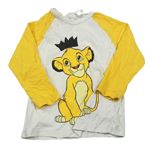 Bílo-žluté pyžamové triko s Lvím králem H&M