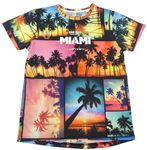 Barevné tričko s palmami a nápisem Primark