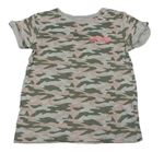 Šedo-khaki army tričko s nápisem Primark