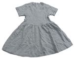Šedé melírované bavlněné šaty 