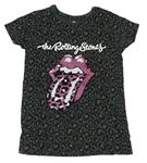 Šedé tričko s leopardím vzorem a potiskem s překlápěcími flitry The Rolling Stones Next
