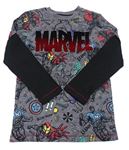 Tmavošedo-černé triko s Avengers George