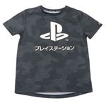 Šedé army tričko s potiskem Playstation Primark